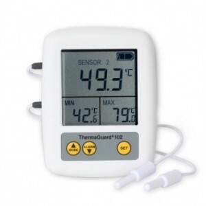 ETI 고정밀 디지털 알람 냉장고온도계(냉장/냉동)동시측정 써마가드-102 (226-512)(온라인 판매시 판매가 준수)